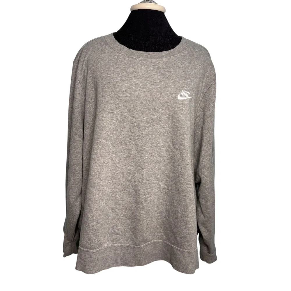 Nike Plus Size Womens Grey Sweatshirt - Picture 1 of 11